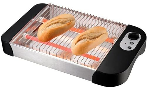 UBOON Tostador Plano HORIZONTAL 600W: 6 Niveles, Elementos Cuarzo, Amplia Superficie, Parada Automática - ¡Desayunos Perfectos!