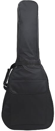 Lidzopas Custodia per chitarra acustica di alta qualità da 104 cm, con imbottitura spessa, morbida copertura per tracolla regolabile, custodia morbida per chitarra acustica e chitarra elettrica, Nero