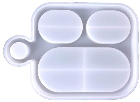 PLCPDM Moules en résine et silicone - Forme rectangulaire - Poignée - Moule en résine époxy - Grand plateau de service - Décoration d'intérieur