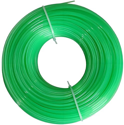 AIMIXUN 1,6mm x 100m Mähfaden Trimmerfaden, Trimmerschnur für Rasentrimmer zum Trimmen, Freischneider Faden für Garten Hof Parken Rasen Gras Unkraut - Grün