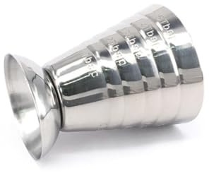 Alipis Taza Medidora De Barra Cónica 75 Ml De Acero Inoxidable Doble Escala Interior y Exterior Onzas y Mililitros Para Bartenders Profesionales y Uso Cócteles,