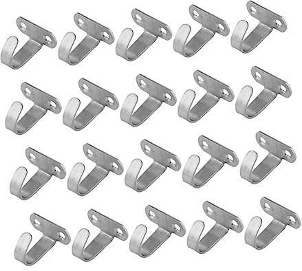 Zerodeko Ganchos De Techo De Acero Inoxidable 20 Unidades, Ganchos Para Colgar Lámparas y Ventiladores, Resistentes e Impermeables, Ideales Para Dormitorios y Cocinas