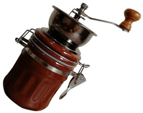 Macinacaffè in legno antico, design manuale portatile per un facile utilizzo in cucina o in campeggio