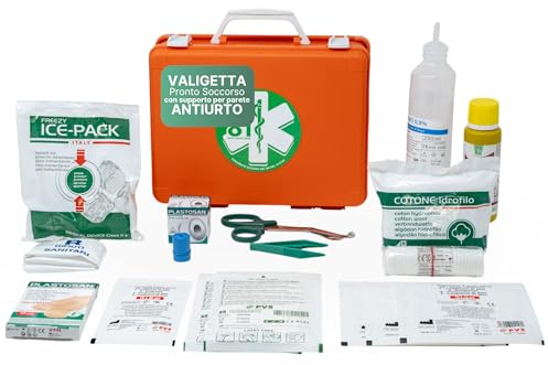 REMEDIA ONE - Cassetta Pronto Soccorso Allegato 2 Antiurto - Valigetta Pronto Soccorso Verde con Maniglia e Supporto per Attacco a Parete