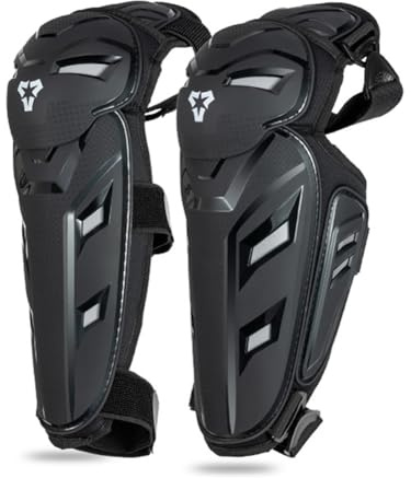 SPXMQSS Rodilleras de Motocross, Equipo de Protección para Motociclismo Rodilleras Antideslizantes Ajustables con Carcasa de PP de Alta Resistencia Resistente a los Impactos L