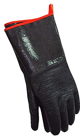 DOITOOL Heat Resistant Microwave Oven Gloves Neoprene Kitchen Gloves with Five Finger Design Flexible Grip for Household Cooking Baking Barbecue and Grill Use Machine Washable Black