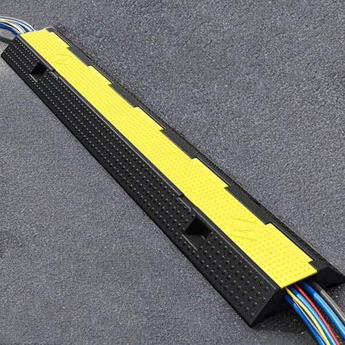 2 Canales Calha Cabos, para Exteriores Pasacables Suelo, Passa Cabos, Fácil de Instalar, para Proteger Cables Eléctricos en Oficinas y Aulas