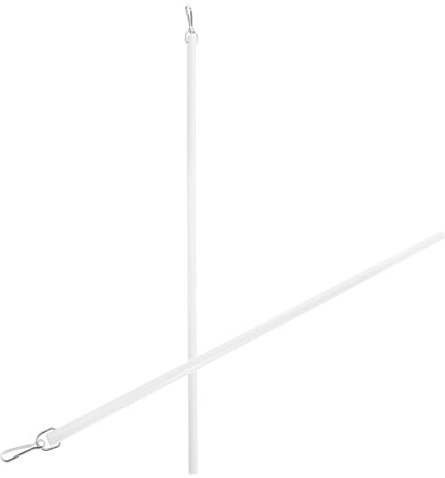 ibasenice Paquete de 2 Varillas de Cortina Acrílicas con Gancho, Accesorio para Abrir Ventanas, Material Acrílico y Acero Inoxidable, 43 Cm para Persianas