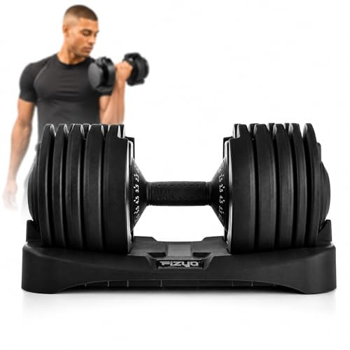 FIZYO Verstellbare Hantel, Hantelset, Kurzhantel Set für Home Gym | 11.5 kg | 2x11.5 kg | 24 kg | 2x24 kg - Adjustable Dumbbell, Weights Workout, Kurzhantel set, Gewichte für Zuhause