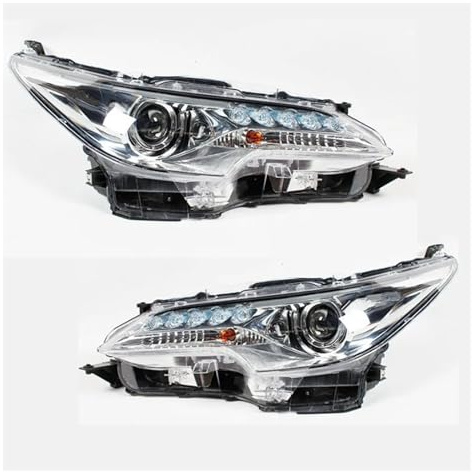 CZTGML para Toyota para Fortuner 2016 2017 2018 2019 2020 Faro Delantero LED DRL Proyector Luz Diurna Estiramiento Facial Par Piezas Delanteras Automóvil Conjunto Faros Delanteros Coche