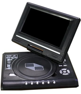 Lettore DVD, Lettore DVD portatile da viaggio video HD con schermo rotazione di 270 gradi telecomando