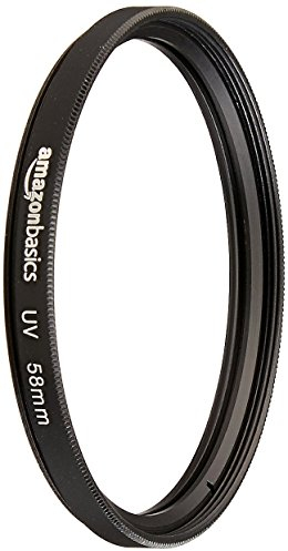 Amazon Basics 58 mm Filtro de Protección UV Circular para Imágenes Más Claras, Protege contra el Polvo, la Suciedad y los Arañazos