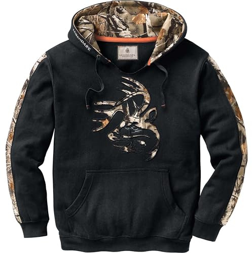 Legendary Whitetails Mens Outfitter Hoodie Onyx Large