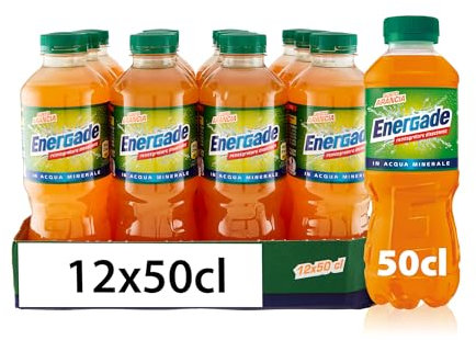 Energade, Bevanda Reintegrante 12x0,5L, Gusto Arancia, Con Sali Minerali, Perfetta Per L'Attività Fisica, Formato On-the-Go per Idratazione Post-Sportiva
