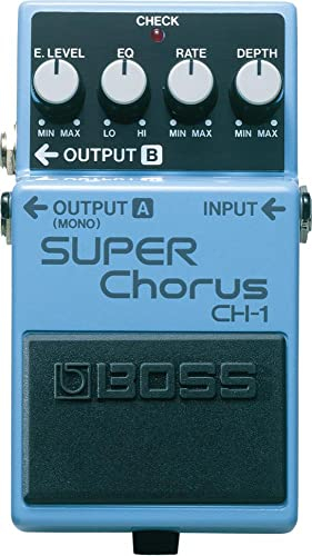 BOSS CH-1 SUPER Chorus | Classic Compact Chorus Effects Pedal | Cystal-Clear Tone for Guitar & Keyboards | Versatile Sound Shaping | Mono & Stereo Connectivity | Easy-to-Use Controls