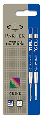 Parker Gel Ball Refill Twin Pack Medium Blue