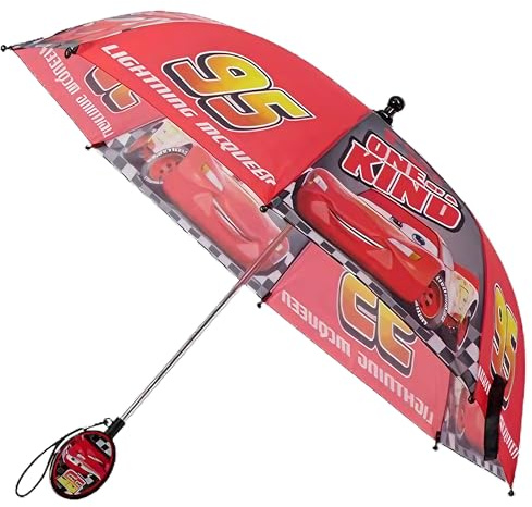 Disney Kids Umbrella, Lightning McQueen and Mickey Mouse Rain Wear For Boys Ages 3-6