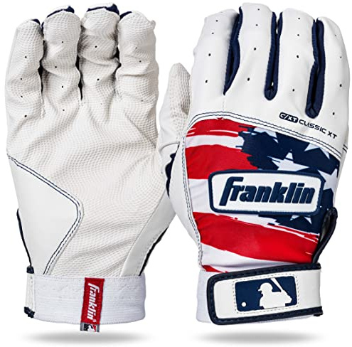 Franklin Sports MLB Digitek Jugend Schlaghandschuhe - Tri-Curve Fit Technologie - Maßgeschneiderte Schlaghandschuhe - Fersenpolster aus echtem Leder - geprägte Mikrofaser-Handfläche - Schlaghandschuhe
