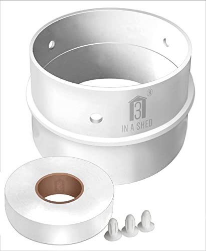 102mm 4 Universal Tumble Dryer Vent Hose Connector Adapter Joiner Ring (Tape and Studs included)
