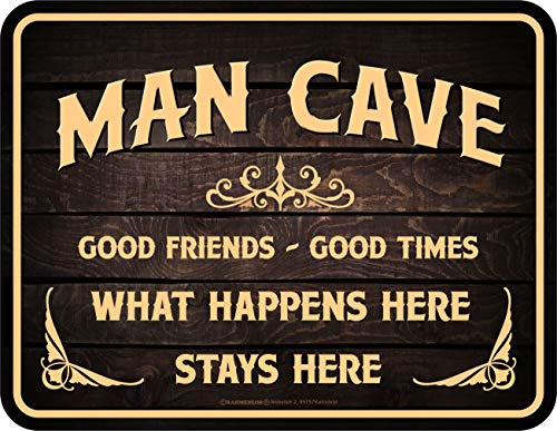 Original RAHMENLOS Deko Blechschild für der Herren Party Raum - Man Cave