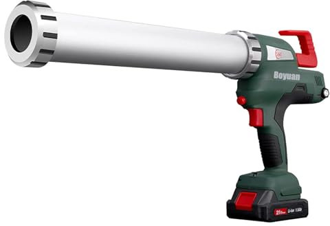 Electric Caulking Gun Kit with 21V Lithium Batteries Suitable for 300-600ML Cartridges and Sausage Packs, Professional Caulking Gun, Used for Caulking, Filling, Sealing,2 battery