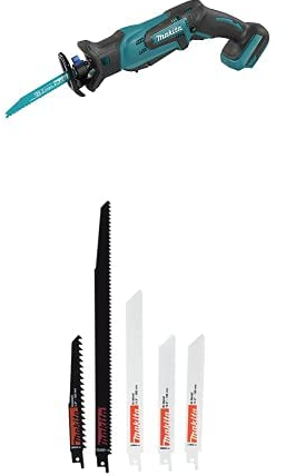 Makita DJR183Z Akku-Reciprosäge 18V (ohne Akku, ohne Ladegerät) + Recipro Starter Set Uni 5tlg.