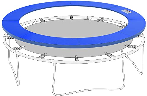 HOMCOM Coussin de Protection pour Trampoline | Remplacement, Bâche à Ressorts pour Trampoline, Anti UV, Anti Déchirure, pas de Trous pour Mât