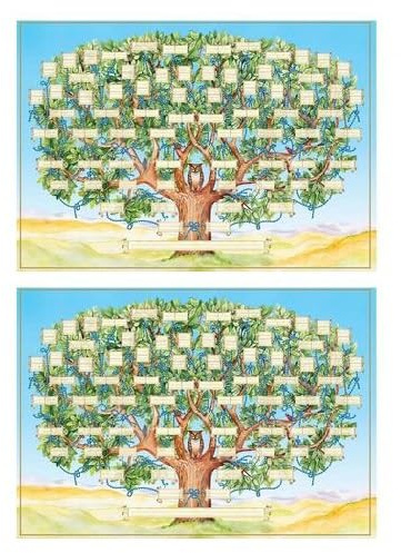 Family Tree Charts To Fill In - Genealogy Charts To Fill In, Blank Family Tree Charts, 15.75x23.62inch 6 Generation Genealogy Poster Blank Fillable Ancestry Chart, Family Tree Wall Decor