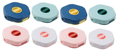 Angoily 8pcs Multipurpose Cable Management Box Rotation Buckle Data Cable Storage Travel Organiser Cord Organizer