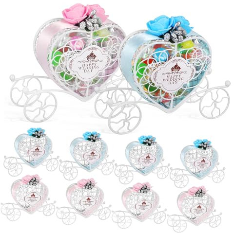Hohopeti Einzigartige Leckerli-boxen in Kutschenform 10 Bonbonschachteln Aus Eisen Für Halloween Hochzeitsfeier Gastgeschenk-dekorationen