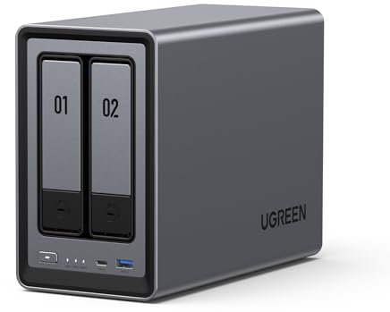 UGREEN NASync DXP2800 2-Bay Desktop NAS, Intel N100 Quad-core CPU, 8GB DDR5 RAM, 2.5GbE, 2 * M.2 NVMe Slots, 4K HDMI, Network Attached Storage (Diskless) (DXP2800)
