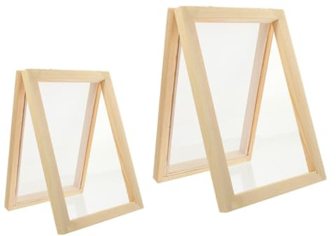 NUOBESTY 2stücke Teiliges Holz-papierherstellungs Robustem Siebrahmen Handliches DIY Papier-schöpfwerkzeug Wiederverwendbarer Bastelrahmen Für Papierherstellung Und Seidenpapier Für Kreativ