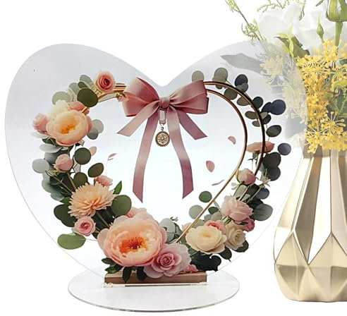 Corona en Forma de Corazón Placa Decorativa con Forma de Corazón