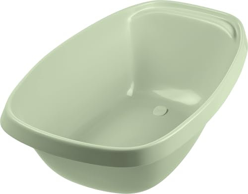 Orthex Bañera de 50 L con tapón | Verde | Bañera de bebé | Sin BPA | Garantía de 10 años | Largo 90 x Ancho 47 x Alto 24 cm
