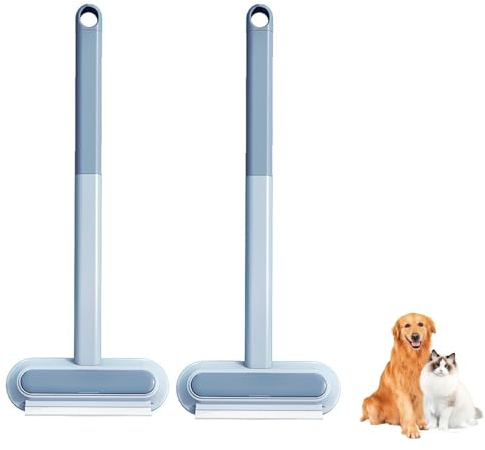 Removedor de pelusa para mascotas para ropa - Extractor de pelo de mascotas multifuncional con mango largo, cepillo para pelusas de pelo de animales, recogida de pelo de animales, cepillo de limpieza