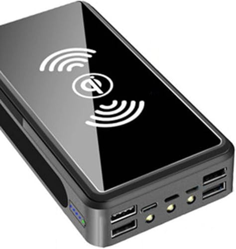 Batterie Externe, Chargeur Portable Solaire 100 000 mAh, Rechargeable à l'énergie Solaire, pour téléphone Portable, Noir
