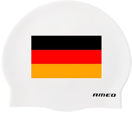 AMEO Premium Silikon Badekappe für Damen & Herren | Elastische Swim Cap Wasserdicht – Komfortable Schwimmhaube für Erwachsene & Jugendliche