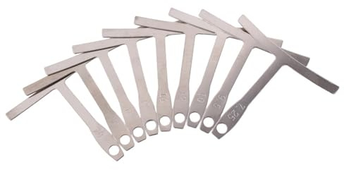 9 piezas de acero inoxidable para guitarra de calibre de radio para reparación y mantenimiento, herramienta de radio de cuerda para reparación y mantenimiento, accesorios de instrumentos musicales