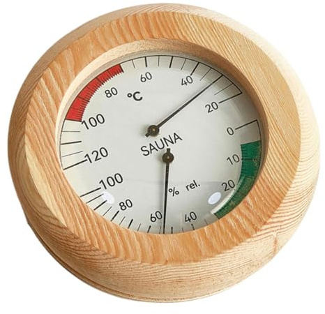Fenteer Thermomètre-hygromètre En Bois pour Sauna, Professionnel