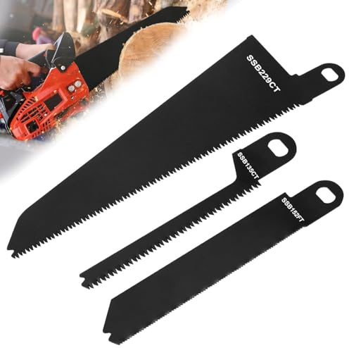 Rayakt 3Pcs Reciprocating Saw Blades, SSB229CT SSB152FT SSB135CT Carbon Steel Saw Blades, Compatible with Black and Decker Scorpion Saws Blade for Cutting Wood, Plastic, Hardwood & Steel Pipe