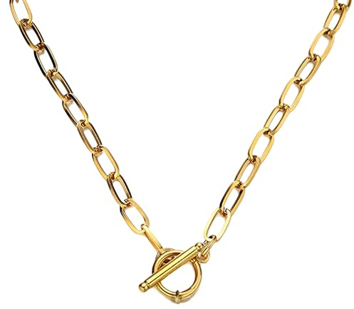 LXGGUC 925 Sterling silverhalsband för kvinnor män tjockt kedjehalsband unisex saint benedict mynt charm växla spänne