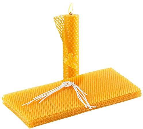 Your Design Bienenwachsplatten: 6 Bienenwachs-Platten zum Kerzen-Gestalten, 300 x 133 mm (Bienenwachsplatten für Kerzen, Kerzenwachs, Geburtstag)