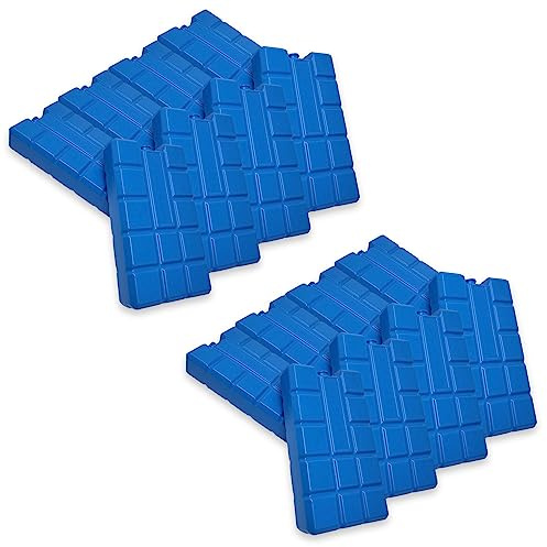 ToCi Kühlakkus Set 16x je 400 ml – Extra Starke & Dicke Kühlelemente für Kühltasche & Kühlbox | Wiederverwendbare Eisakkus BPA-frei | Lange Kühldauer & EU-Qualität