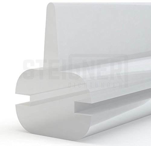 STEIGNER Duschdichtung Duschkabinen Dichtung 130cm SDD01 TRANSPARENT - Silikon Wasserabweiser Silikondichtung Dusche Dichtprofil Duschabtrennung Schwallschutz Glastürdichtung Duschkabine