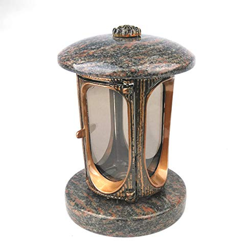designgrab Tombe Lampe en Aluminium messingfarbenem Aspect Ancien en Aluminium et Granit gneis Halmstad/barap/Hollandia