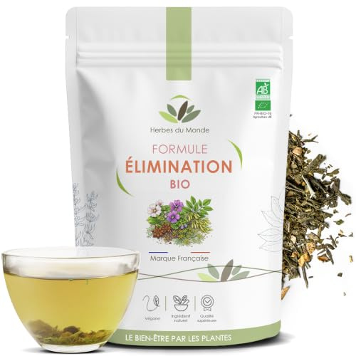 Herbes du Monde - Tisane Drainante Bio - Infusion Détox & Élimination Rétention d'Eau | Mélange de Plantes Naturelles - 50g | Certifiée AB