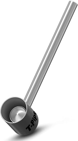 UDOPEA T-Pipe Pfeife aus Titan - Das Original - High End Metallpfeife mit perfekten Raucheigenschaften - Klein, leicht, geschmacksneutral