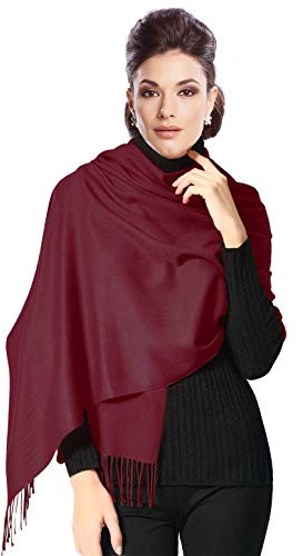 Moschen-Bayern Pashmina Stola Damen für Abendkleid Kaschmirstola Kaschmir Schal Umhang Paschmina Schwarz Rot Creme Rosa Pink Blau Grün Beige Ivory Elfenbein Weiß