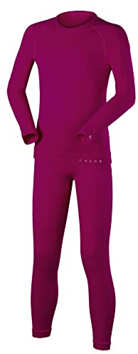 FALKE Unisex Kinder Baselayer-Set Maximum Warm K Uw Funktionsmaterial schnelltrocknend 1 Stück, Rosa Berry 8284, 110-116