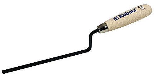 Finger Pointing Trowel 8 mm (0.3inch) Spring Carbon Steel Tuck with Wooden Handle (K1121)